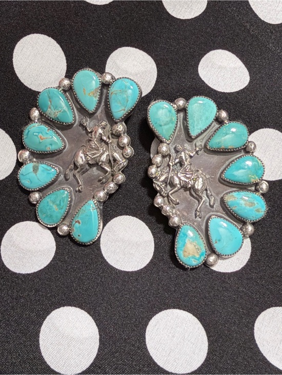 Be the light Jewelry - Be the Light - Sterling Silver Turquoise Western Horse Cluster Earrings